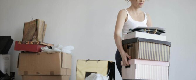 Woman holding box