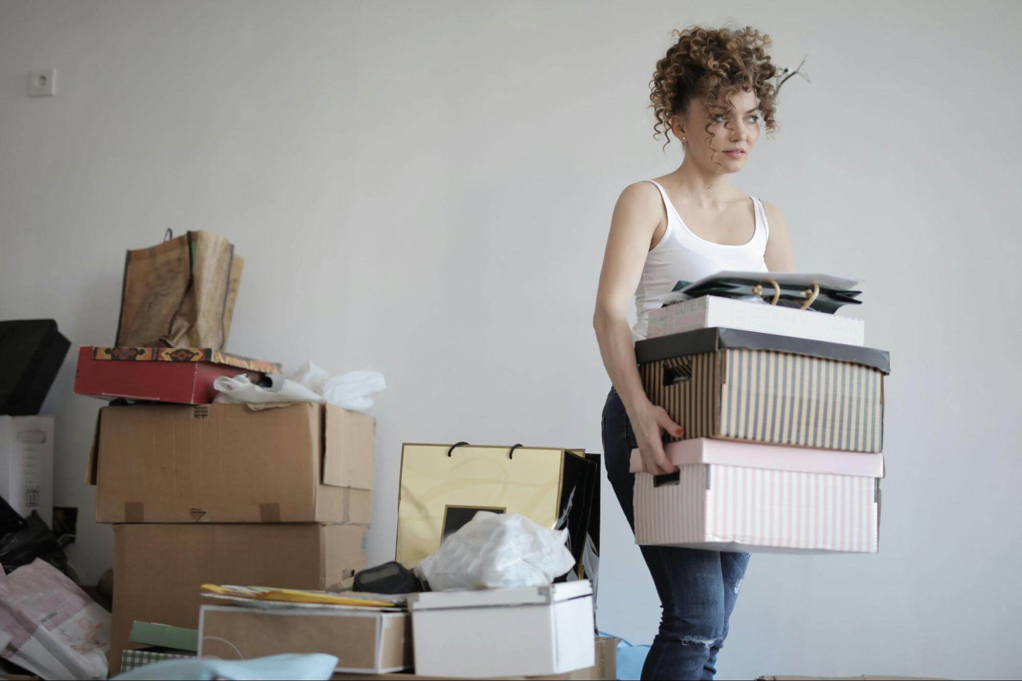 Woman holding box
